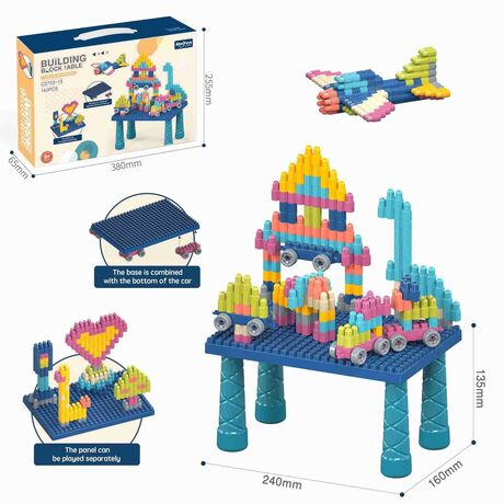 Σετ πάγκος κατασκευών DIY με τουβλάκια - C2703-13 - 140pcs - 117159