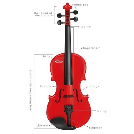Παιδικό βιολί - 1707 - 215163 - Red