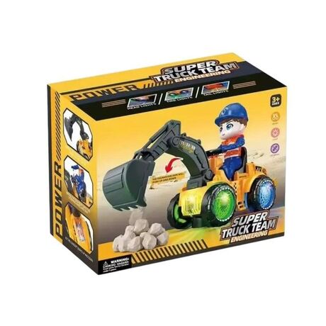 Ηλεκτρονικό όχημα Εκσκαφέας με κίνηση & φωτισμό - 6608-21B - 215272