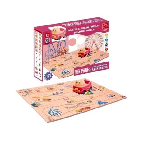 Προσχολικό επιτραπέζιο παιχνίδι Track Puzzle - Fun Park - 555-4C - 215578