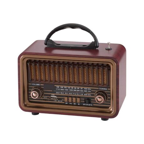 Επαναφορτιζόμενο ραδιόφωνο Retro - NS-8069BT - 880699 - Dark Brown