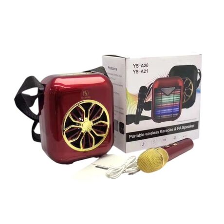 Ασύρματο ηχείο Bluetooth με μικρόφωνο Karaoke - YS-A20 - 887103 - Red