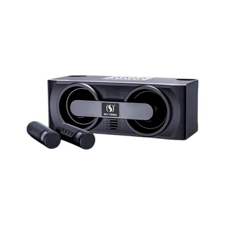 Ασύρματο ηχείο Bluetooth με 2 μικρόφωνα Karaoke - YS-205 - 887226 - Black
