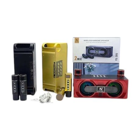 Ασύρματο ηχείο Bluetooth με 2 μικρόφωνα Karaoke - YS-205 - 887226 - Black