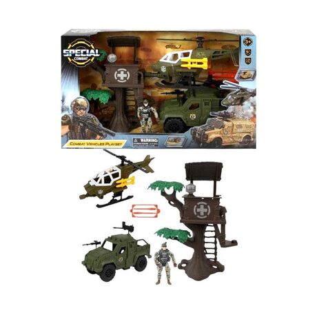 Σετ πολεμική βάση με οχήματα & αξεσουάρ - H3109-18 - 215454
