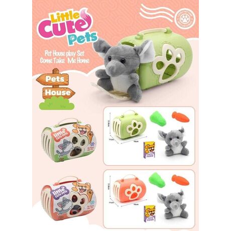 Λούτρινο ελεφαντάκι με τσάντα μεταφοράς και αξεσουάρ - 2F626-F - 215596