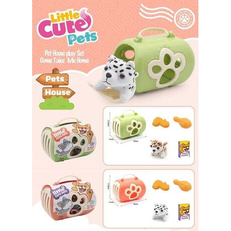 Λούτρινο σκυλάκι με τσάντα μεταφοράς και αξεσουάρ - 2F626-G - 215597