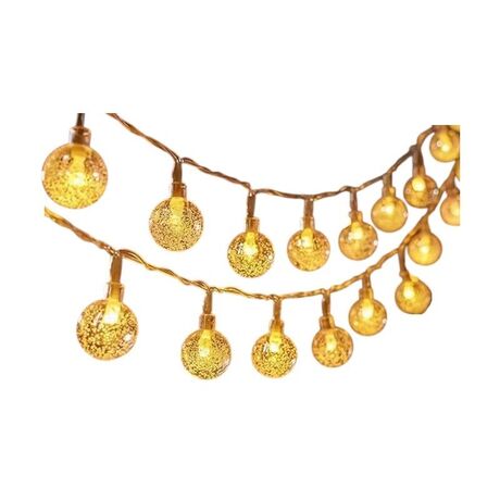 Ηλιακή γιρλάντα φωτισμού LED - Φυσαλίδα - 5m+1m - 20D - 152882 - Warm White