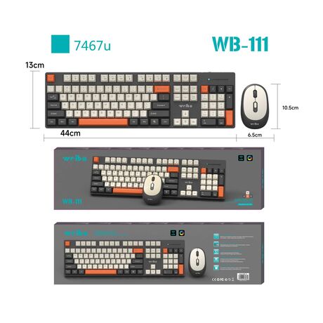 Σετ ασύρματο πληκτρολόγιο & ποντίκι - WB-111 - Weibo - 658328