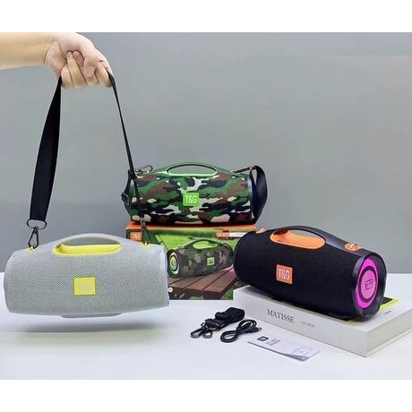 Ασύρματο ηχείο Bluetooth - TG-437 - LED RGB - 813553 - Army Green