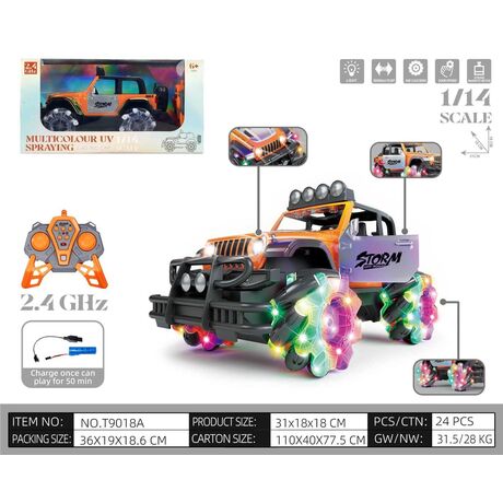 Τηλεκατευθυνόμενο αυτοκίνητο Τζιπ με φωτισμό - T9018A-1:14 - 502175