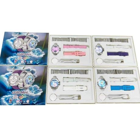 Σετ Smartwatch με 3 λουράκια - LG80 Mini - 065066 - Purple