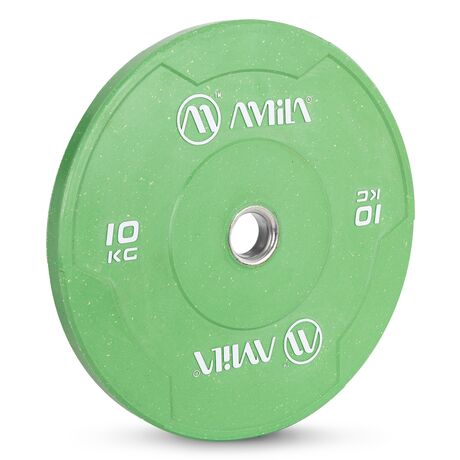 Δίσκος Color Bumper Plate Slim 50 mm 10 Kg – Πράσινο 84847