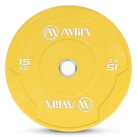 Δίσκος Color Bumper Plate Slim 50 mm 15 Kg – Κίτρινο 84848