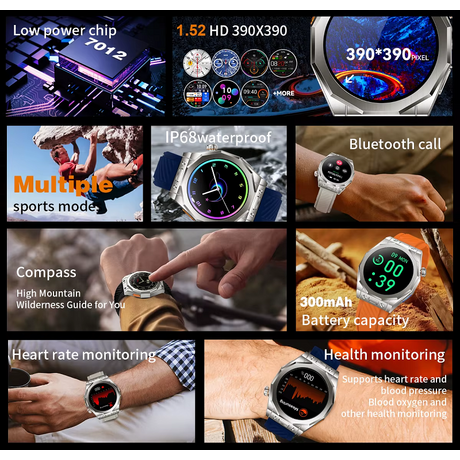 Σετ Smartwatch με 3 λουράκια - Z83 MAX - 880518 - Grey