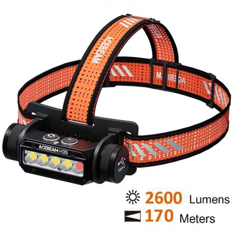 Φακός κεφαλής Acebeam H35 +Battery