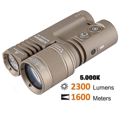 ΦΑΚΟΣ TERMINATOR M1 DESERT 6500K,DUAL LIGHT SOURCE