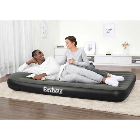 BESTWAY Airbed Queen Built-In DC Pump 2.03x1.52x30cm, Φουσκωτό Στρώμα Ύπνου Διπλό με Εσωτερική Τρόμπα, 67930