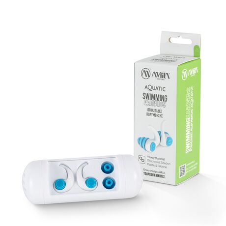 Ωτοασπίδες Κολύμβησης Swimming Earbuds Aquatic – Μπλε / Λευκό 47046