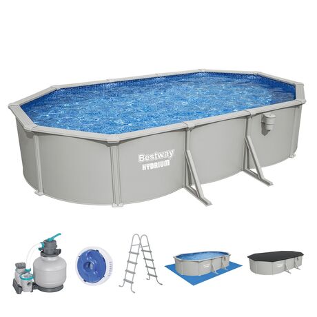56369 HYDRIUM OVAL POOL SET 610X360X120CM