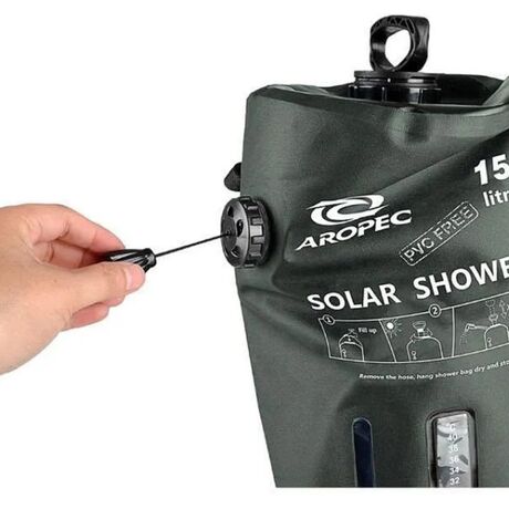 Φορητή ηλιακή ντουζιέρα με σύστημα πίεσης 15L - Aropec