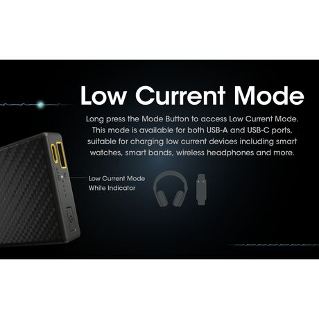 POWER BANK NITECORE CARBO 20000 Carbon Fiber, Fast Charge Output (77Wh)