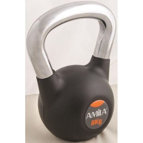 Kettlebell με Επένδυση Λάστιχου & Λαβή Χρωμίου 8,00 Kg AMILA Κωδ. 44496